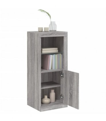 vidaXL Sideboard with LED Lights Grey Sonoma 41x37x100 cm