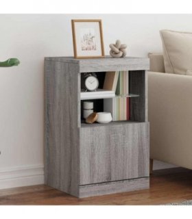 vidaXL Sideboard with LED Lights Grey Sonoma 41x37x67 cm
