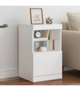 vidaXL Sideboard with LED Lights White 41x37x67 cm