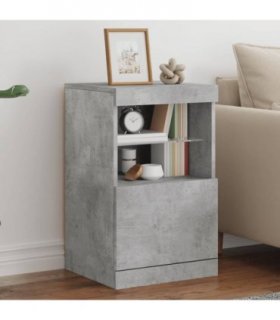 vidaXL Sideboard with LED Lights Concrete Grey 41x37x67 cm
