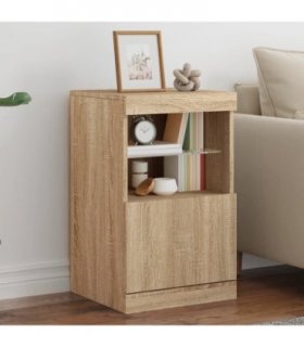 vidaXL Sideboard with LED Lights Sonoma Oak 41x37x67 cm
