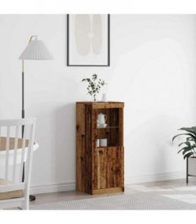 vidaXL LED Sideboard Old Wood 41 x 37 x 100 cm Engineered Wood