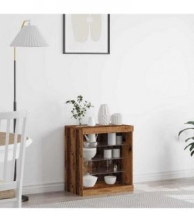 vidaXL LED Sideboard Old Wood 60.5 x 37 x 67 cm Engineered Wood