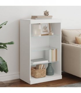 vidaXL Sideboard with LED Lights White 60.5x37x100 cm — V0672047048