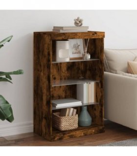 vidaXL Sideboard with LED Lights Smoked Oak 60.5x37x100 cm — V0672047051