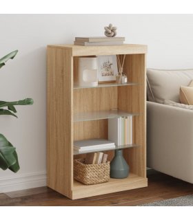 vidaXL Sideboard with LED Lights Sonoma Oak 60.5x37x100 cm — V0672047052