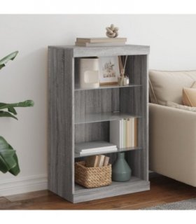 vidaXL Sideboard with LED Lights Grey Sonoma 60.5x37x100 cm — V0672047054