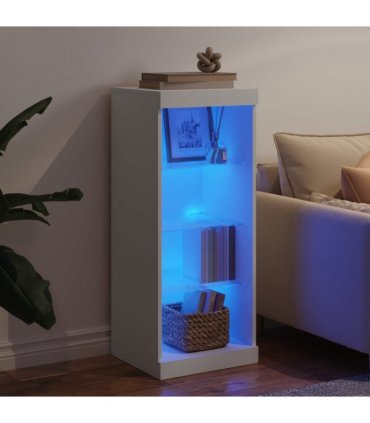 vidaXL Sideboard with LED Lights White 41x37x100 cm — V0672047081