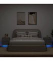 vidaXL Bedside Cabinets with LED Lights 2 pcs Grey Sonoma Engineered Wood