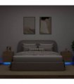 vidaXL Bedside Cabinets with LED Lights 2 pcs Sonoma Oak Engineered Wood