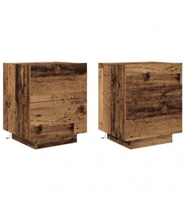 vidaXL Bedside Cabinet 2 pcs Old Wood 45 x 40 x 55 cm Engineered Wood