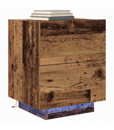 vidaXL Bedside Cabinet 2 pcs Old Wood 45 x 40 x 55 cm Engineered Wood