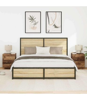 vidaXL Bedside Cabinet 2 pcs Old Wood 45 x 40 x 55 cm Engineered Wood