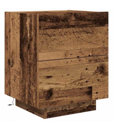 vidaXL Bedside Cabinet Old Wood 45 x 40 x 55 cm Engineered Wood