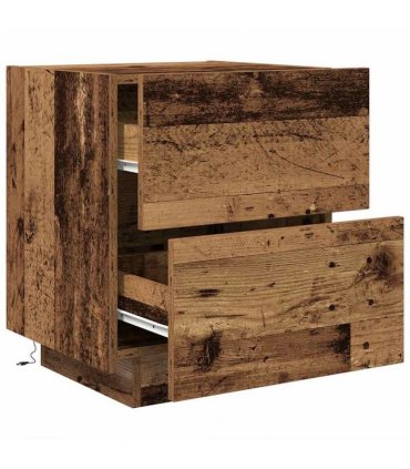 vidaXL Bedside Cabinet Old Wood 45 x 40 x 55 cm Engineered Wood