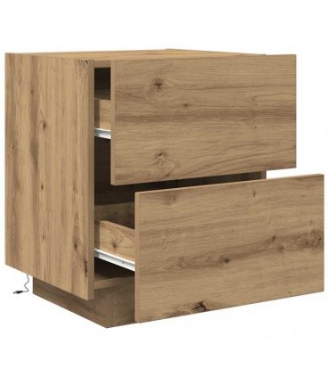 vidaXL Bedside Cabinet Artisan Oak 45 x 40 x 55 cm Engineered Wood