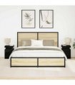 vidaXL Bedside Cabinet 2 pcs Black Oak 35 x 39 x 55 cm Engineered wood