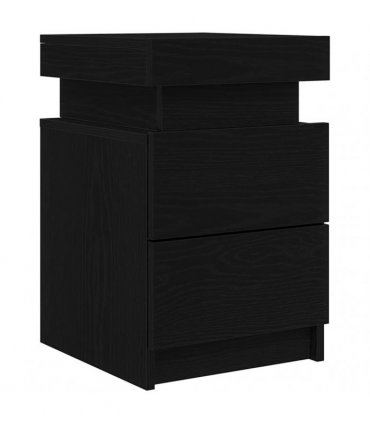 vidaXL Bedside Cabinet Black Oak 35 x 39 x 55 cm Engineered wood