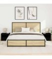 vidaXL Bedside Cabinet 2 pcs Black Oak 50 x 40 x 45 cm Engineered Wood
