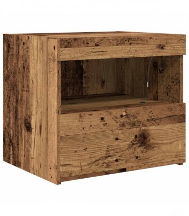 vidaXL Bedside Cabinet Old Wood 50 x 40 x 45 cm Engineered Wood