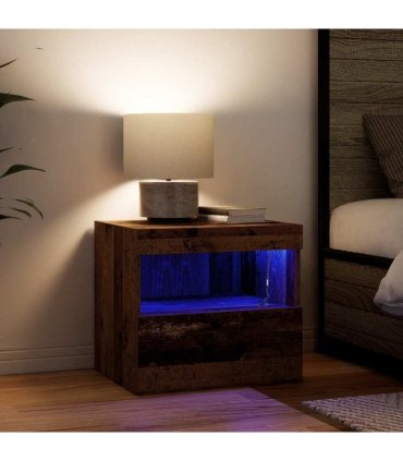 vidaXL Bedside Cabinet Old Wood 50 x 40 x 45 cm Engineered Wood