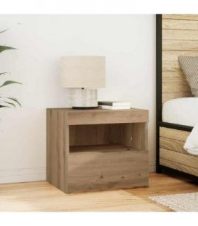 vidaXL Bedside Cabinet Artisan Oak 50 x 40 x 45 cm Engineered Wood