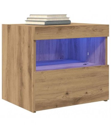 vidaXL Bedside Cabinet Artisan Oak 50 x 40 x 45 cm Engineered Wood