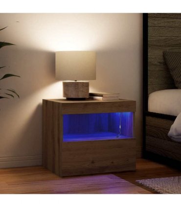 vidaXL Bedside Cabinet Artisan Oak 50 x 40 x 45 cm Engineered Wood