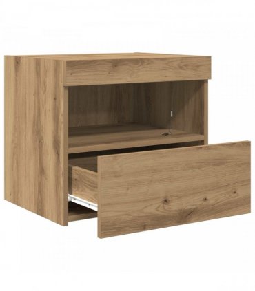 vidaXL Bedside Cabinet Artisan Oak 50 x 40 x 45 cm Engineered Wood