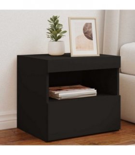 vidaXL Bedside Cabinet | Set of 2 | Black | Engineered wood | Medium