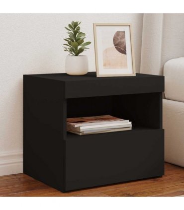 vidaXL Bedside Cabinet | Set of 2 | Black | Engineered wood | Medium