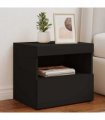 vidaXL Bedside Cabinet | Set of 2 | Black | Engineered wood | Medium