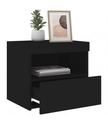 vidaXL Bedside Cabinet | Set of 2 | Black | Engineered wood | Medium