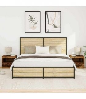 vidaXL Bedside Cabinet 2 pcs Old Wood 50 x 40 x 45 cm Engineered Wood