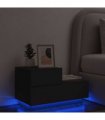 vidaXL Bedside Cabinet | Black | Engineered wood | Bedside Cabinet | Rectangular
