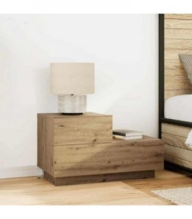 vidaXL Bedside Cabinet Artisan Oak 70 x 36 x 40.5 cm Engineered Wood