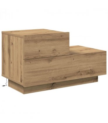 vidaXL Bedside Cabinet Artisan Oak 70 x 36 x 40.5 cm Engineered Wood