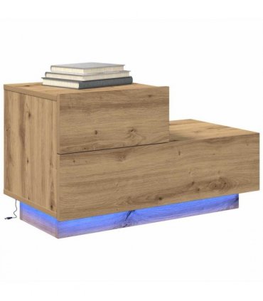 vidaXL Bedside Cabinet Artisan Oak 70 x 36 x 40.5 cm Engineered Wood