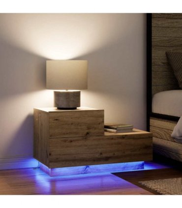 vidaXL Bedside Cabinet Artisan Oak 70 x 36 x 40.5 cm Engineered Wood