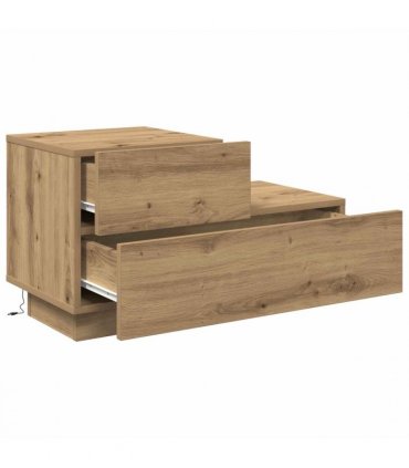 vidaXL Bedside Cabinet Artisan Oak 70 x 36 x 40.5 cm Engineered Wood