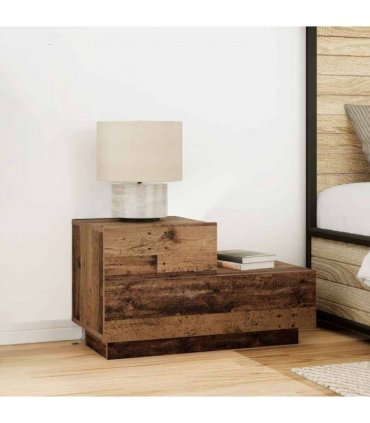 vidaXL Bedside Cabinet Old Wood 70 x 36 x 40.5 cm Engineered Wood