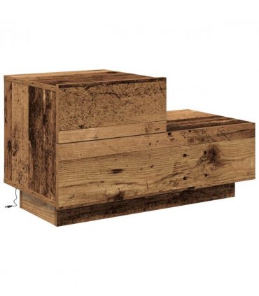 vidaXL Bedside Cabinet Old Wood 70 x 36 x 40.5 cm Engineered Wood