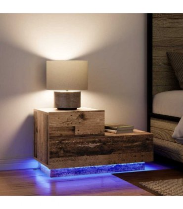vidaXL Bedside Cabinet Old Wood 70 x 36 x 40.5 cm Engineered Wood