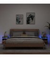 vidaXL Bedside Cabinets with LED Lights 2 pcs Old Wood 40x39x48.5 cm
