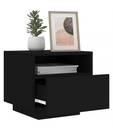vidaXL Bedside Cabinet | Set of 2 | Black | Engineered wood | Bedside Cabinet