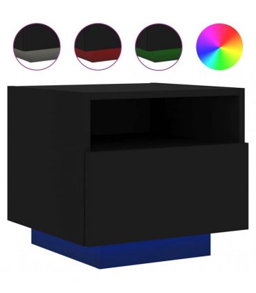 vidaXL Bedside Cabinet | Set of 2 | Black | Engineered wood | Bedside Cabinet