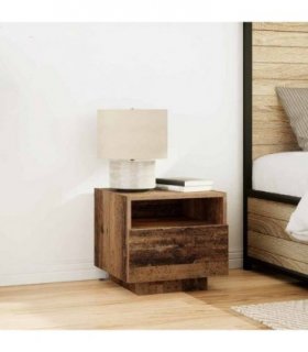 vidaXL Bedside Cabinet 2 pcs Old Wood 40 x 39 x 37 cm Engineered Wood
