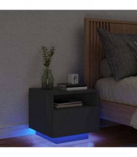 vidaXL Bedside Cabinet | Black | Engineered wood | Compact | Bedside Cabinet