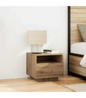 vidaXL Bedside Cabinet Artisan Oak 40 x 39 x 37 cm Engineered Wood