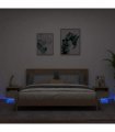 vidaXL Bedside Cabinets with LED Lights 2 pcs Sonoma Oak 40x39x37 cm